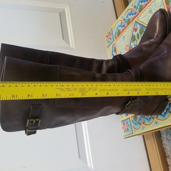 SAKS 5th Avenue brown leather riding boots - Picture 10 of 10